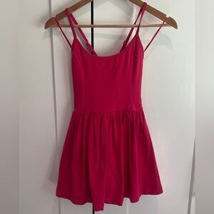 French Connection Pink Mini Dress XS/4 Adjustable Straps Built-In Shorts
